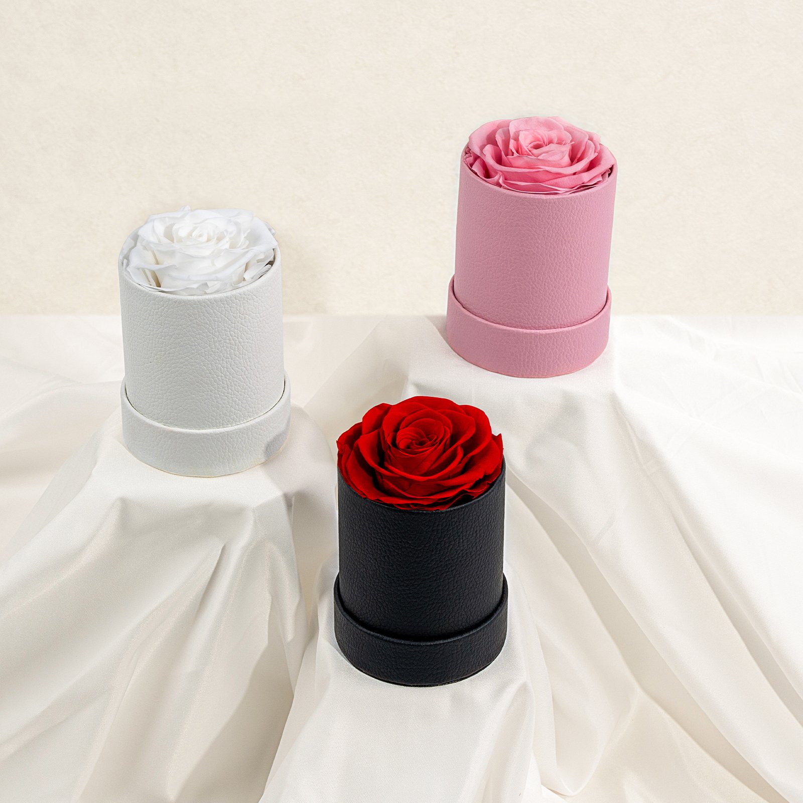 Saint Valentin Preserved Rose Single Real Natural Flower Day Gifts Eternal Rose Flower Preserved Immortal Flower in Leather Box