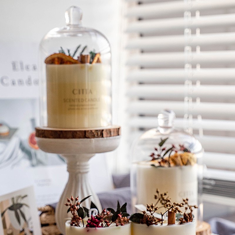 Luxury Aromatherapy Candles Soothe The Nerves And Help Sleep non-Smoking Scented Dried Flowers Candle Home Decoration Gifts Set