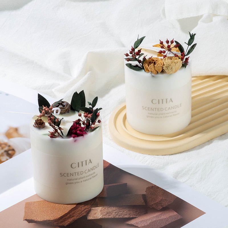 Luxury Aromatherapy Candles Soothe The Nerves And Help Sleep non-Smoking Scented Dried Flowers Candle Home Decoration Gifts Set