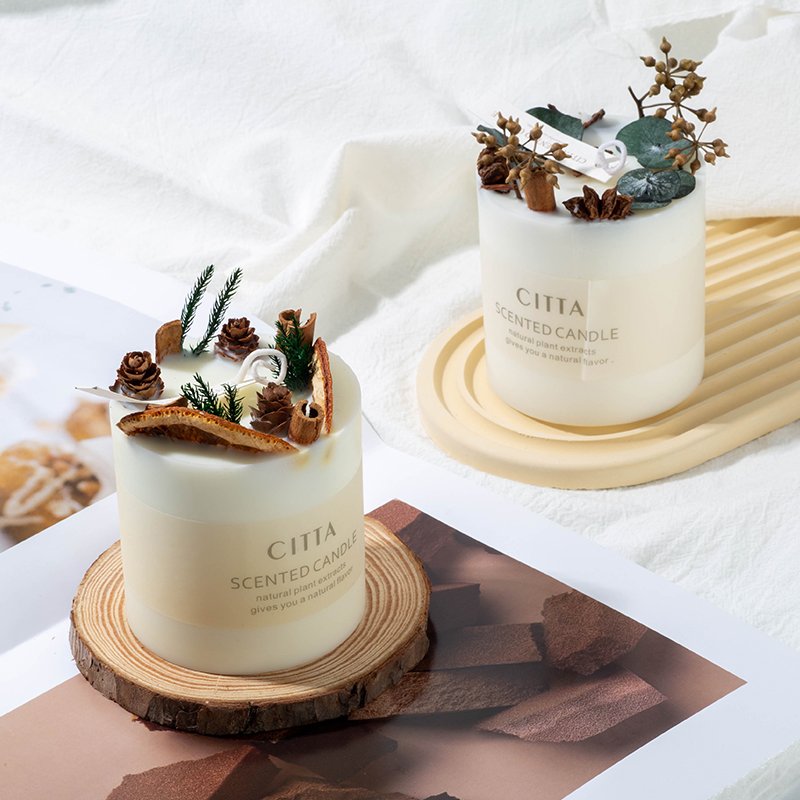 Luxury Aromatherapy Candles Soothe The Nerves And Help Sleep non-Smoking Scented Dried Flowers Candle Home Decoration Gifts Set