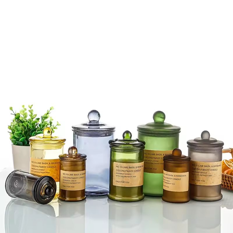 New Customised Romantic Fragrance Candle Jar Handmade Tea Cups Scented Candle Jar With Lid