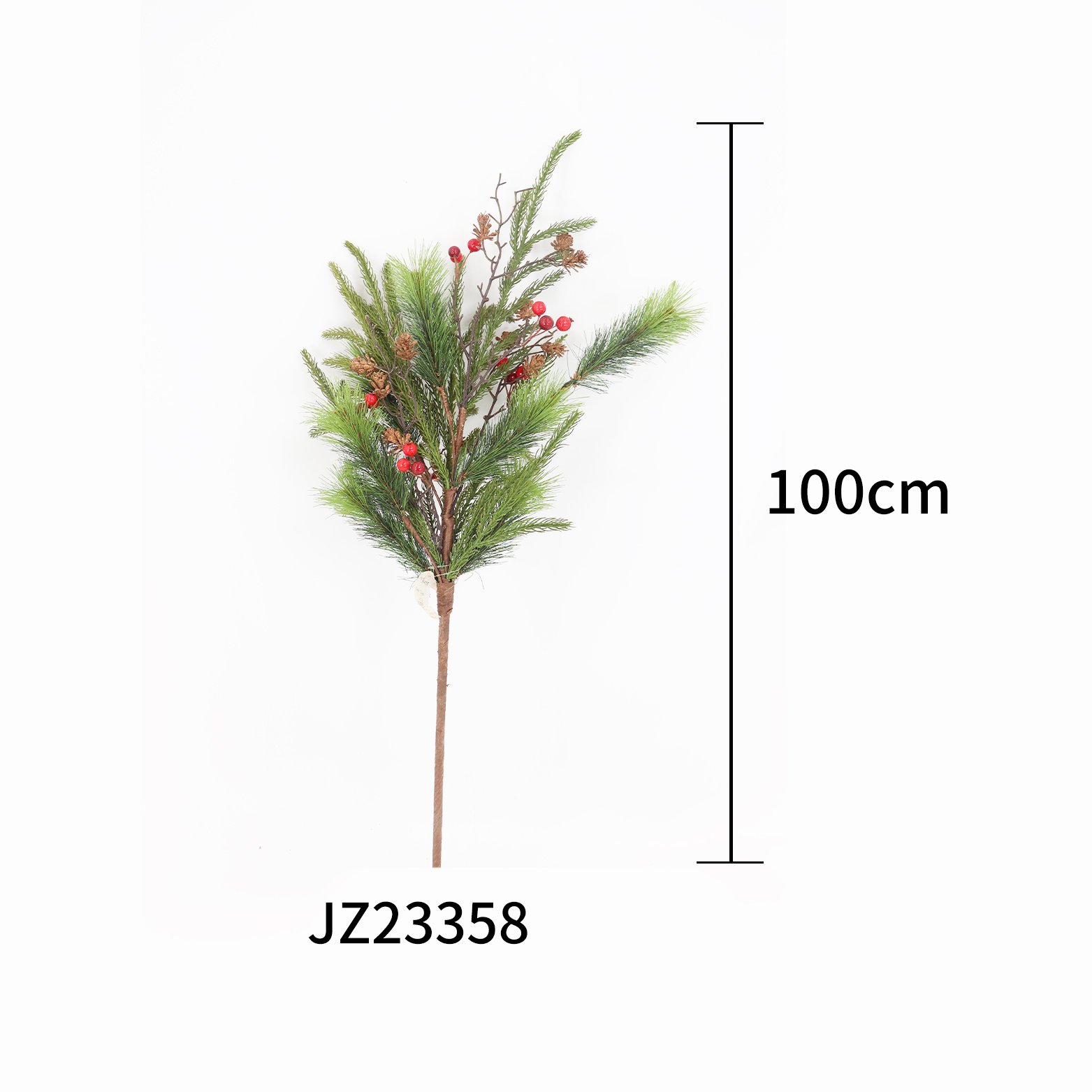 100cm Christmas Pine Cedar Red Fruit Single Branch New Project Selection Decorative Dried Flowers Plants for Easter
