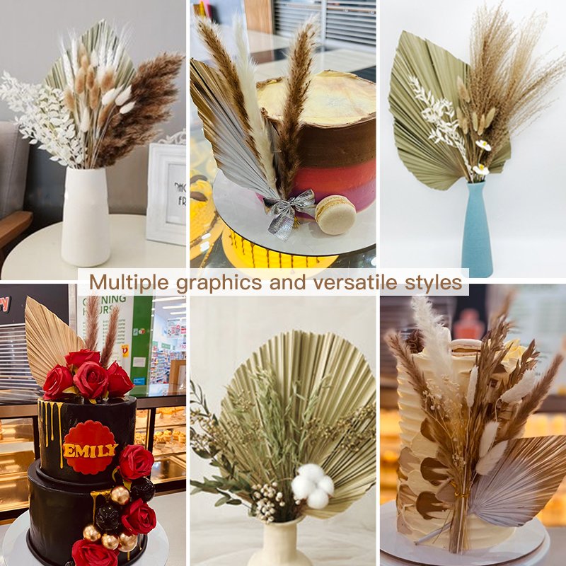 CH-050 china wholesale cake white home decor small boho mini real natural mixed palm dried bouquets for home decoration
