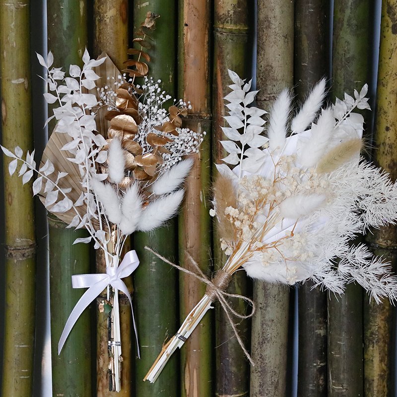 CH-050 china wholesale cake white home decor small boho mini real natural mixed palm dried bouquets for home decoration