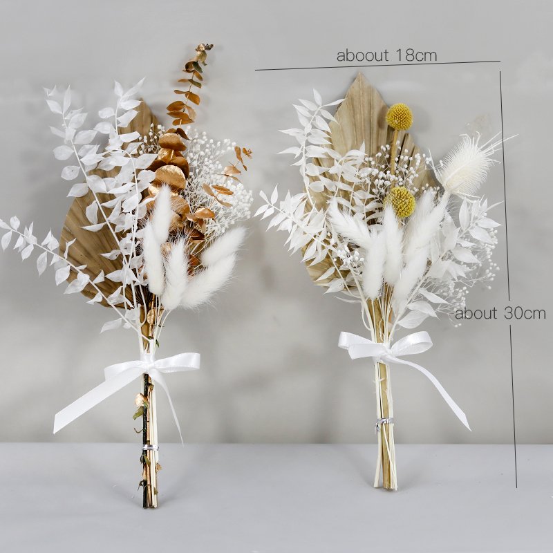 CH-050 china wholesale cake white home decor small boho mini real natural mixed palm dried bouquets for home decoration