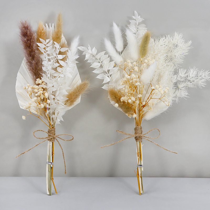 CH-050 china wholesale cake white home decor small boho mini real natural mixed palm dried bouquets for home decoration