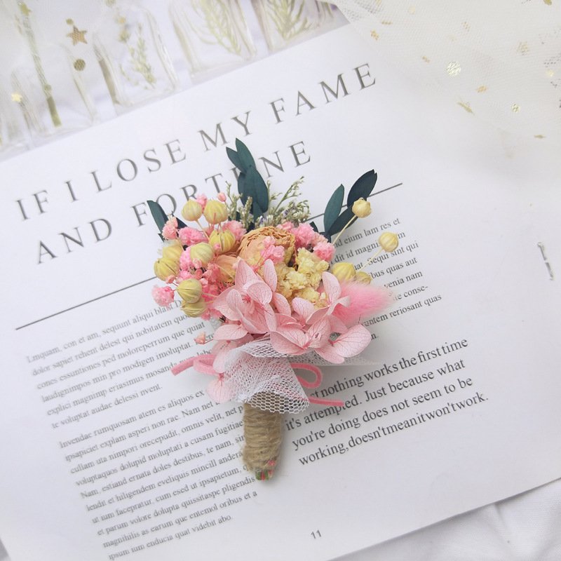 DREA hot selling preserved real flowers high quality dried real flowers bouquet for corsage decoration