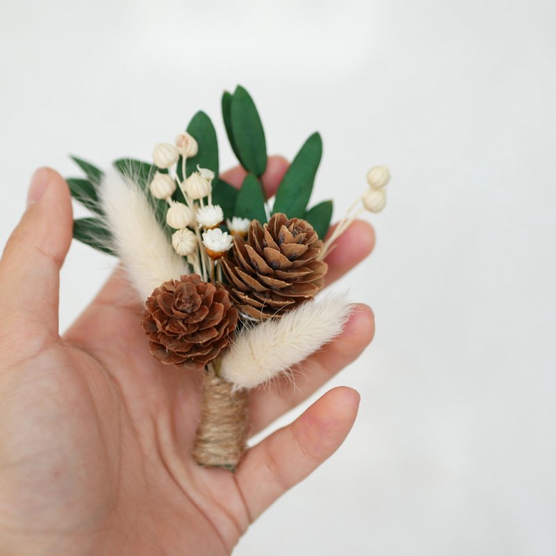 Wedding Corsage Boutonniere Set Wedding Invitation Mini Ramito Dried Flowers Dry Flower Mini Lime Green Corsages For Women