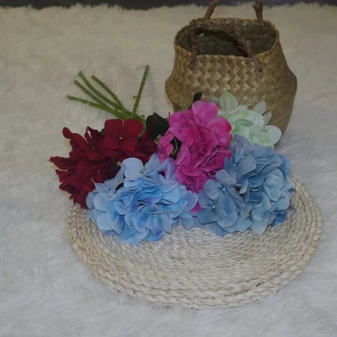 Factory Direct Price Decorative Artificial Flower Wholesale Artificial Flowers Wedding Decoration Hydrangea With 18 Petals 3d