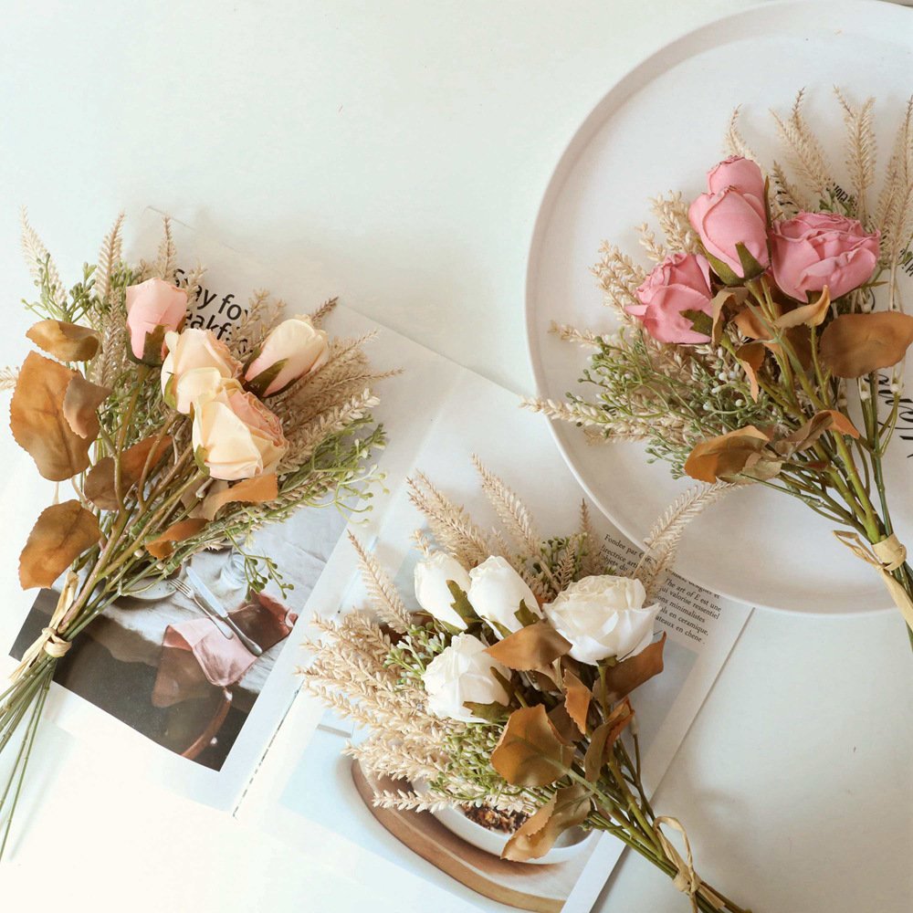 Dried flowers Rose Bouquets Home Decoration bouquet DIY Dry flower bundle