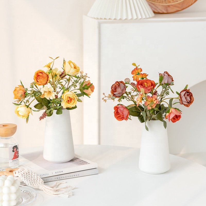 High Quality Artificial Real Touch Rose Bouquet Flower Bridal Bouquet Floral Arrangement Wedding