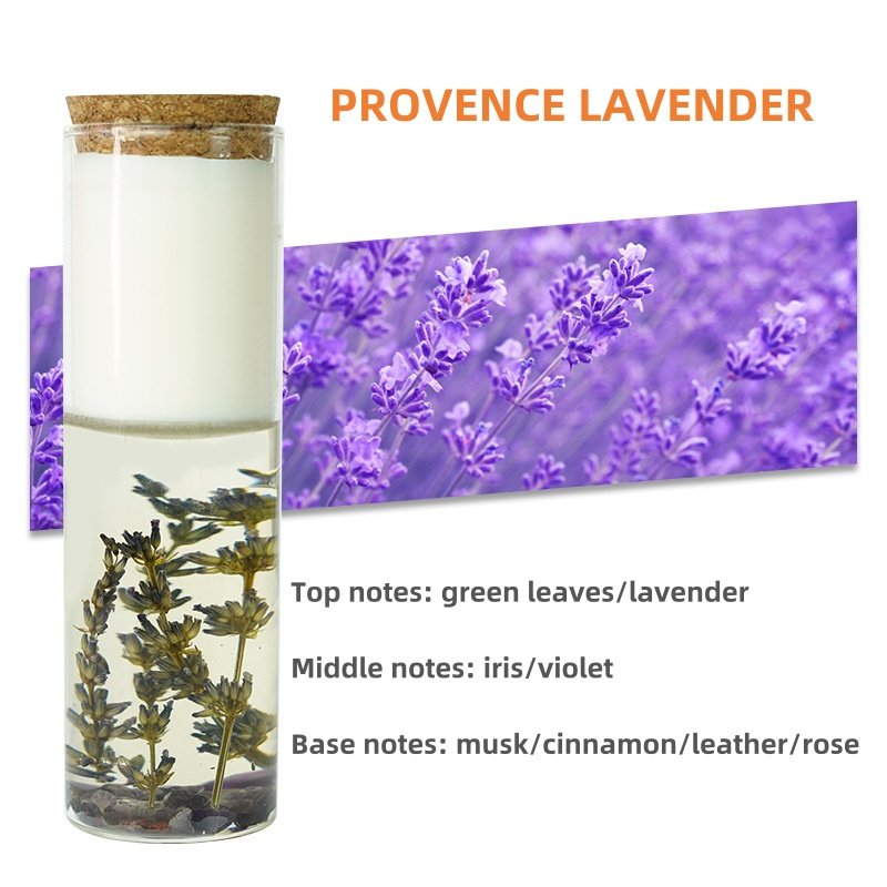 Private Label Handmade Gel Wax Eternal Flower Scented Candle with Cork Lid Home Decoration Wedding Gift Box Botanical Candles