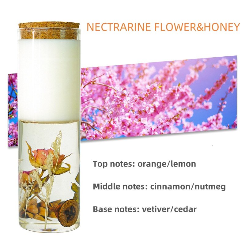 Private Label Handmade Gel Wax Eternal Flower Scented Candle with Cork Lid Home Decoration Wedding Gift Box Botanical Candles