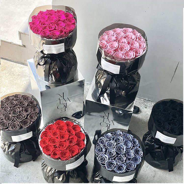 Wholesale Best Price Diablo Style Decoration Dried Eternal Rose Preserved Flower Gift Box for Valentine's Day Mother's Day