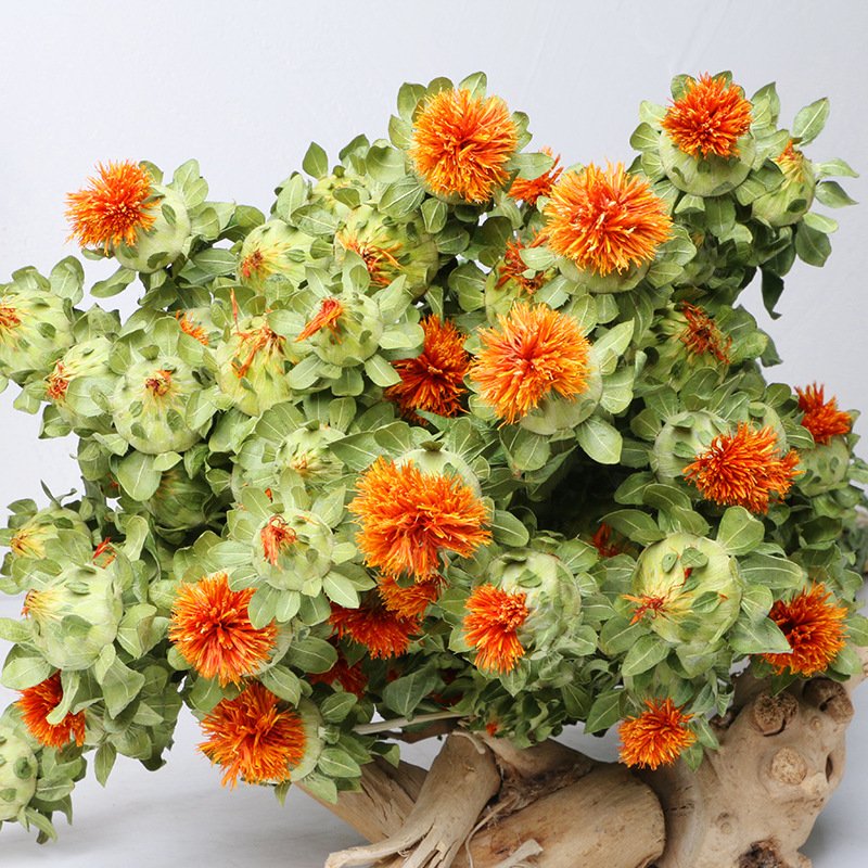 AX-19 Wholesale Real Natural Dried Flower Orange Pineapple Hot Sale Dried Safflower Flowers Bouquet Chrysanthemum Dried Flowers