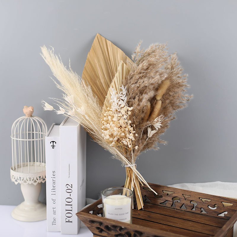 Natural Real Mix Dry Pampas Grass Flowers Bouquet Dried Pampas Grass for Party Decor