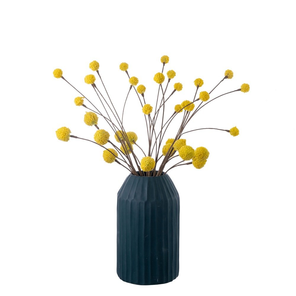 Hot Sale 54cm High Dried Golden Ball Artificial Flowers 5Head Yellow Cottonwood Balls for Christmas and Wedding Decorations
