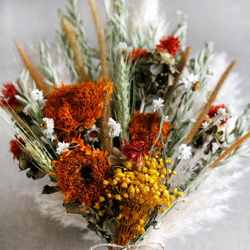 CH-063 Hot Sale Product Nature plants Real Lover's grass Dried Sunflowers mixed bouquet Decorative flower for Home Decor Lov