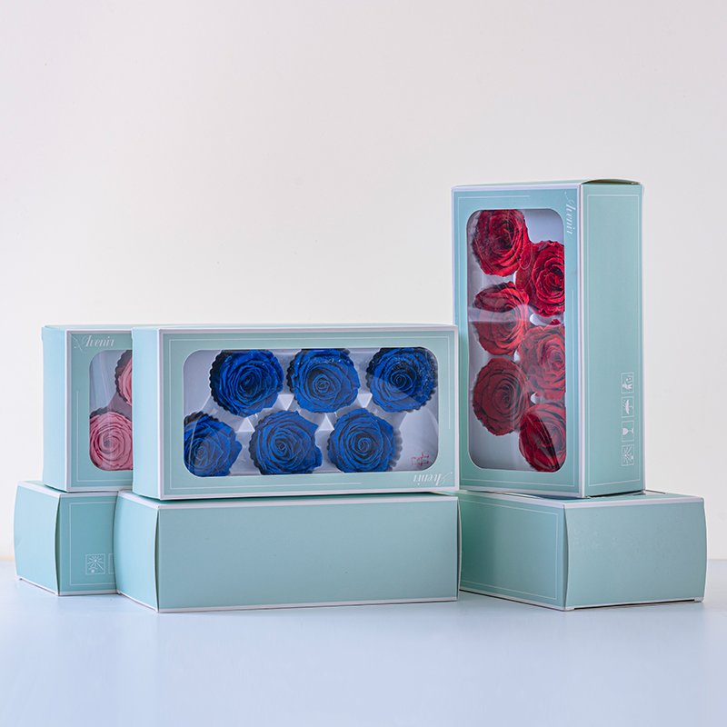 New Holiday Wedding Decoration Wholesale High Quality A Grade 4-5 Cm 8 Pcs/box Natural Eternal Flower Preserved Roses Head