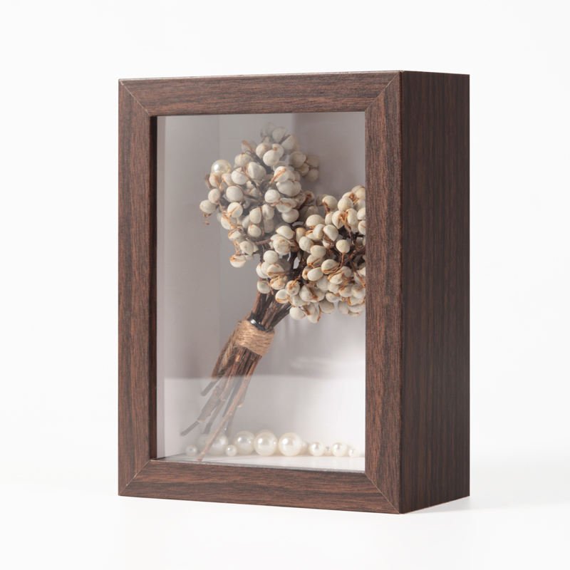 Customized wholesale multi-size 3D Deep insect display MDF shadow box photo frames with glass