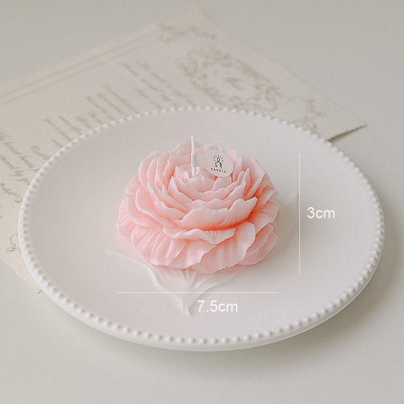 SINGHUA Valentine's Day Mother's Day Holiday Gift Peony Flower Shaped Romantic Home Decoration Fragrance Soy Wax Candle