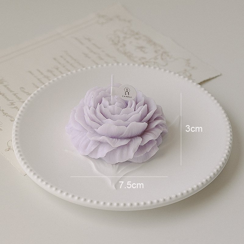 SINGHUA Valentine's Day Mother's Day Holiday Gift Peony Flower Shaped Romantic Home Decoration Fragrance Soy Wax Candle