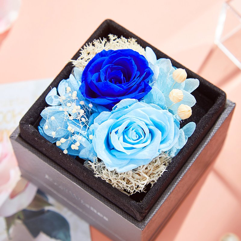 UO Valentines Day Gift Women Rose Jewelry Box Dried Flower Real Flowers Eternal Purple Roses In Box
