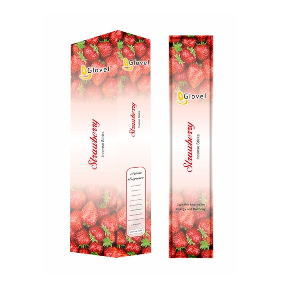 Best Selling 9 Inch Flat Box Strawberry Aromatic Pooja Incense Stick High Quality Best Exporter from India