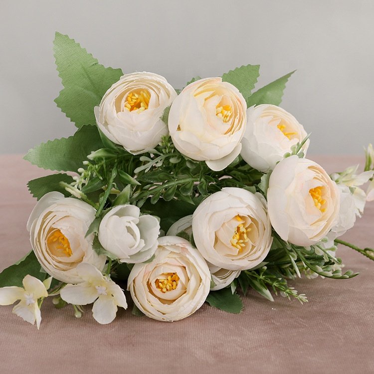 Multicolor Tea Roses Vases for Home Decoration Accessories Daisy dried flowers Artificial plants Wedding Decoration
