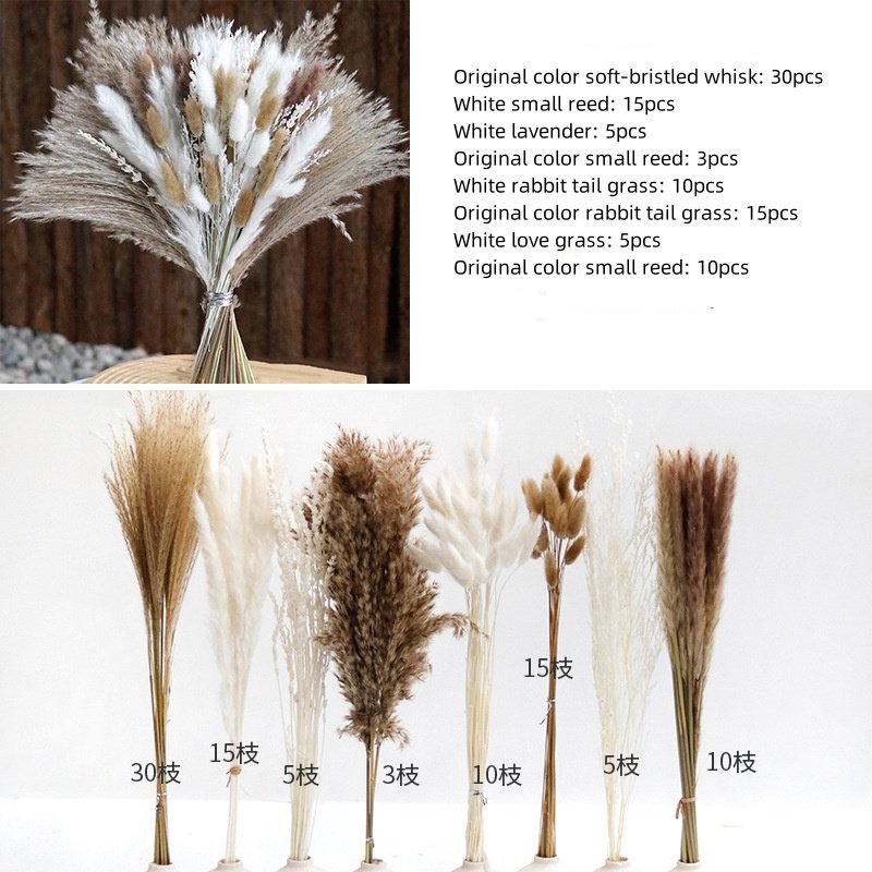 Wedding Decor Small Bouquets Flower Natural Dried Pampas Grass Mixed Flower Bouquet for Home Decoration