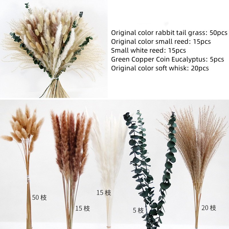Wedding Decor Small Bouquets Flower Natural Dried Pampas Grass Mixed Flower Bouquet for Home Decoration