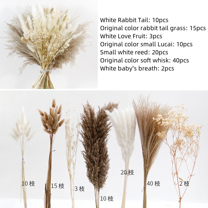 Wedding Decor Small Bouquets Flower Natural Dried Pampas Grass Mixed Flower Bouquet for Home Decoration