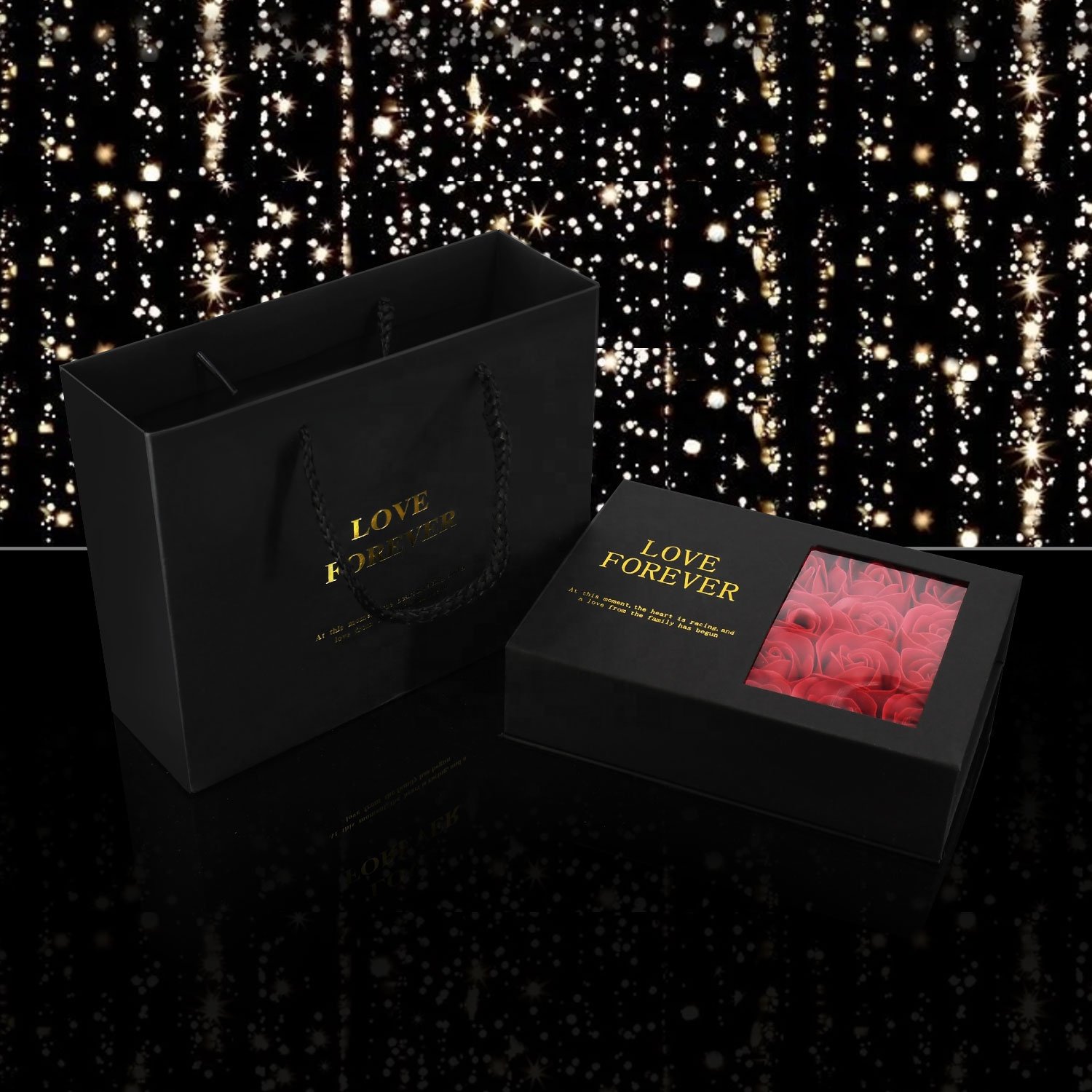 Ready to Ship Best Gift Her Artificial Never Dried Preserved Roses Flower Box with Withered Red Roses