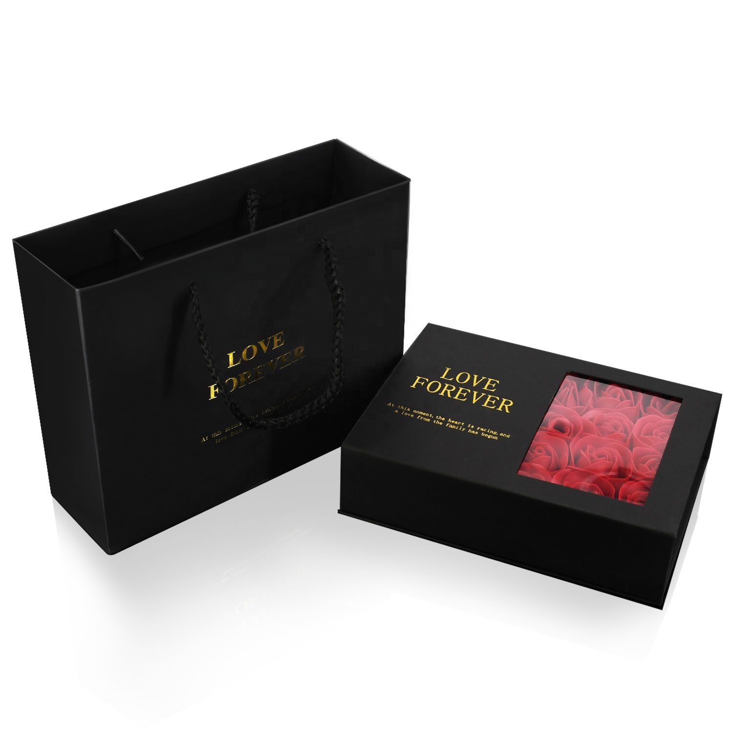 Ready to Ship Best Gift Her Artificial Never Dried Preserved Roses Flower Box with Withered Red Roses