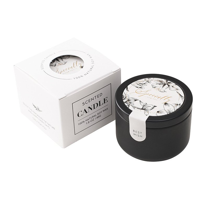 Cheap 70g 100% soy wax thanksgiving giveaways custom scented candle with lid and box