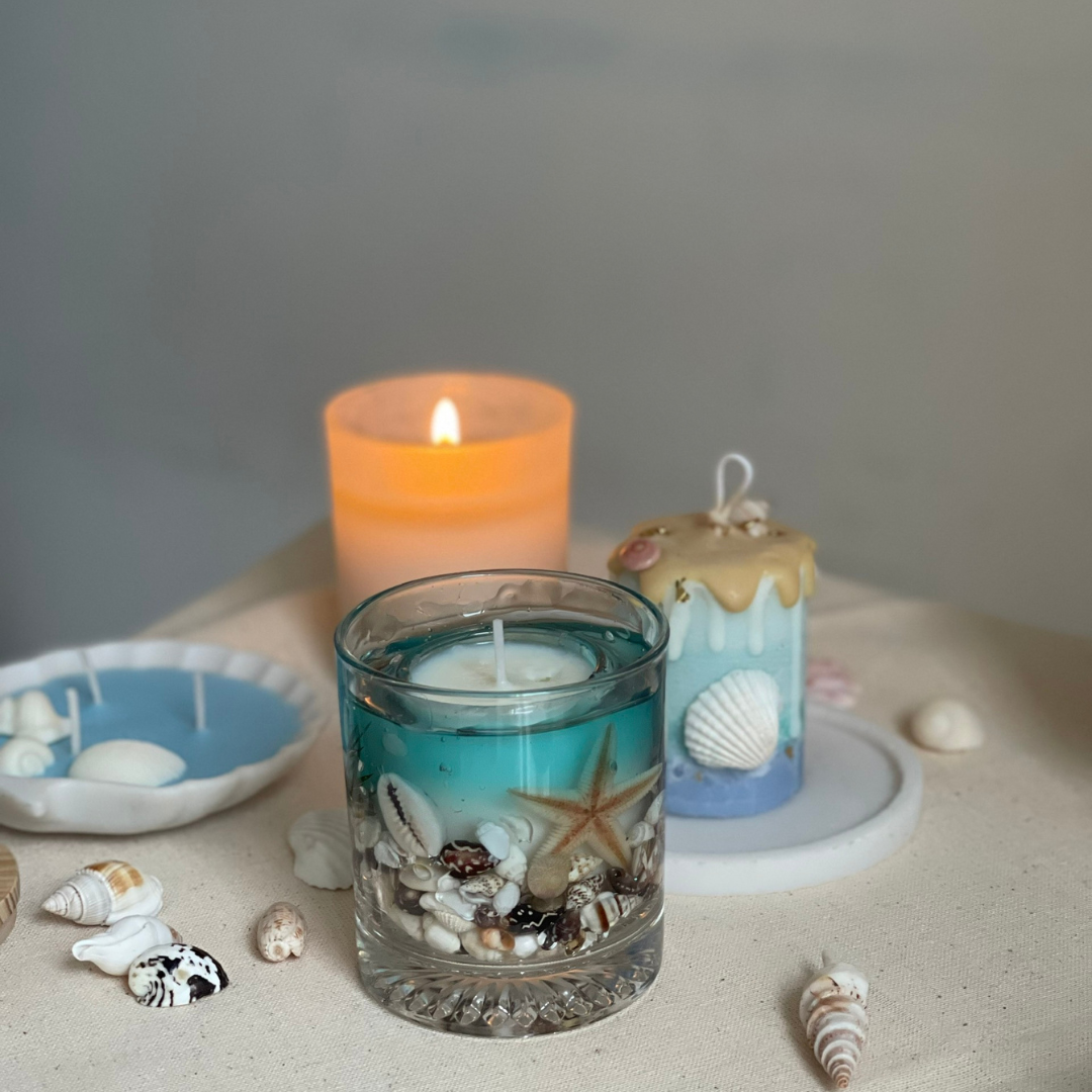Top Selling Scented Candle Seashell Shape Valentine'S Day Gift Bouquet Jasmint Smell Dried Flowers Made In Vietnam