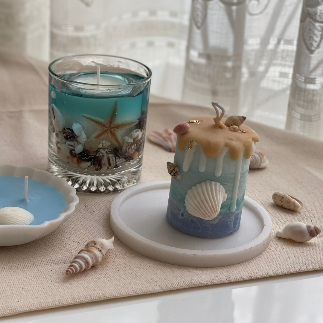 Top Selling Scented Candle Seashell Shape Valentine'S Day Gift Bouquet Jasmint Smell Dried Flowers Made In Vietnam