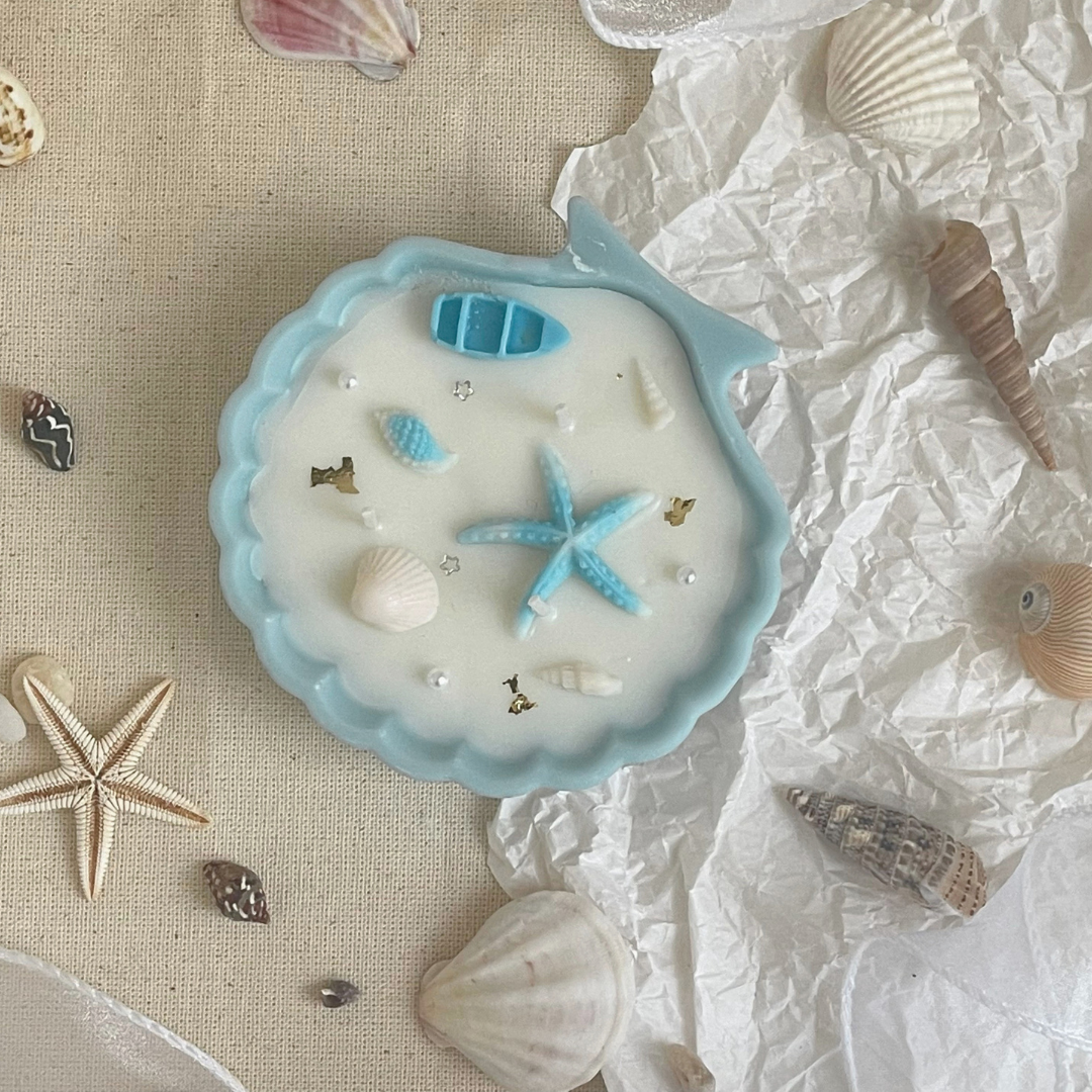 Top Selling Scented Candle Seashell Shape Valentine'S Day Gift Bouquet Jasmint Smell Dried Flowers Made In Vietnam