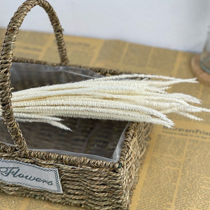 White Preserved goldenrod grass Dried pampas Craft Supplies Floral Home Wedding Decor Florals for Vase DIY Flowers