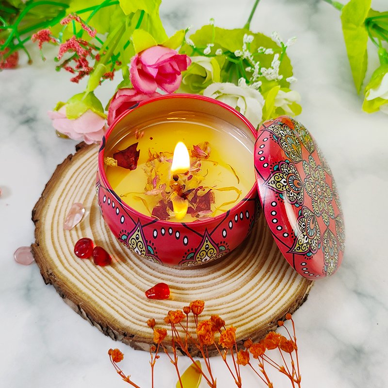 Cheap Wholesale Scented Candle Luxury Candle Gift Handmade Wedding with dry flower