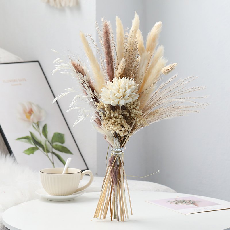 Wholesale hot preserved flowers natural dried flowers bouquet for wedding decoration