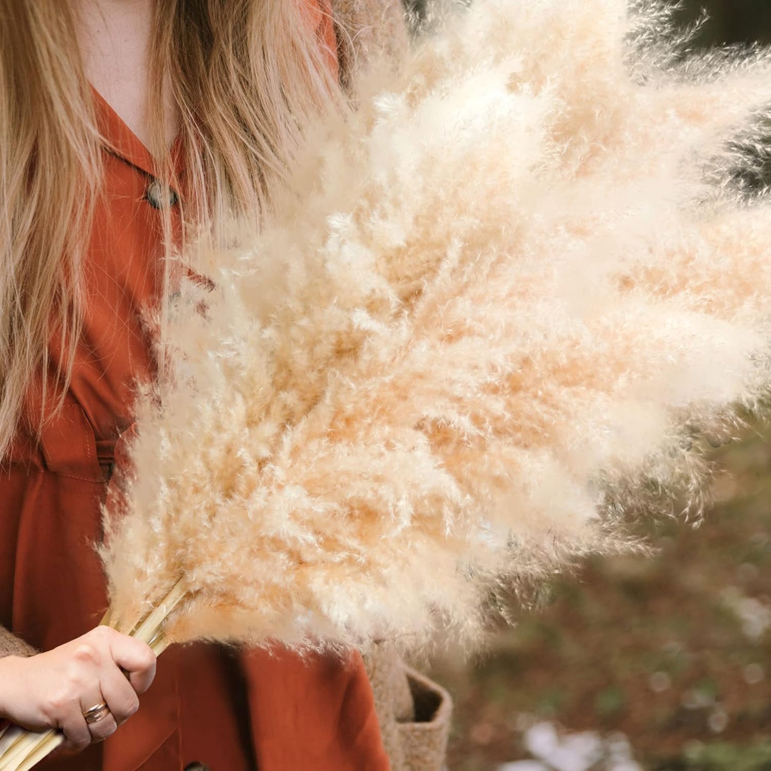 Large 4ft Tall Fluffy Natural Dried Pampas Grass Trending Decor Home Shower Wedding Farmhouse Boho Rustic Decor