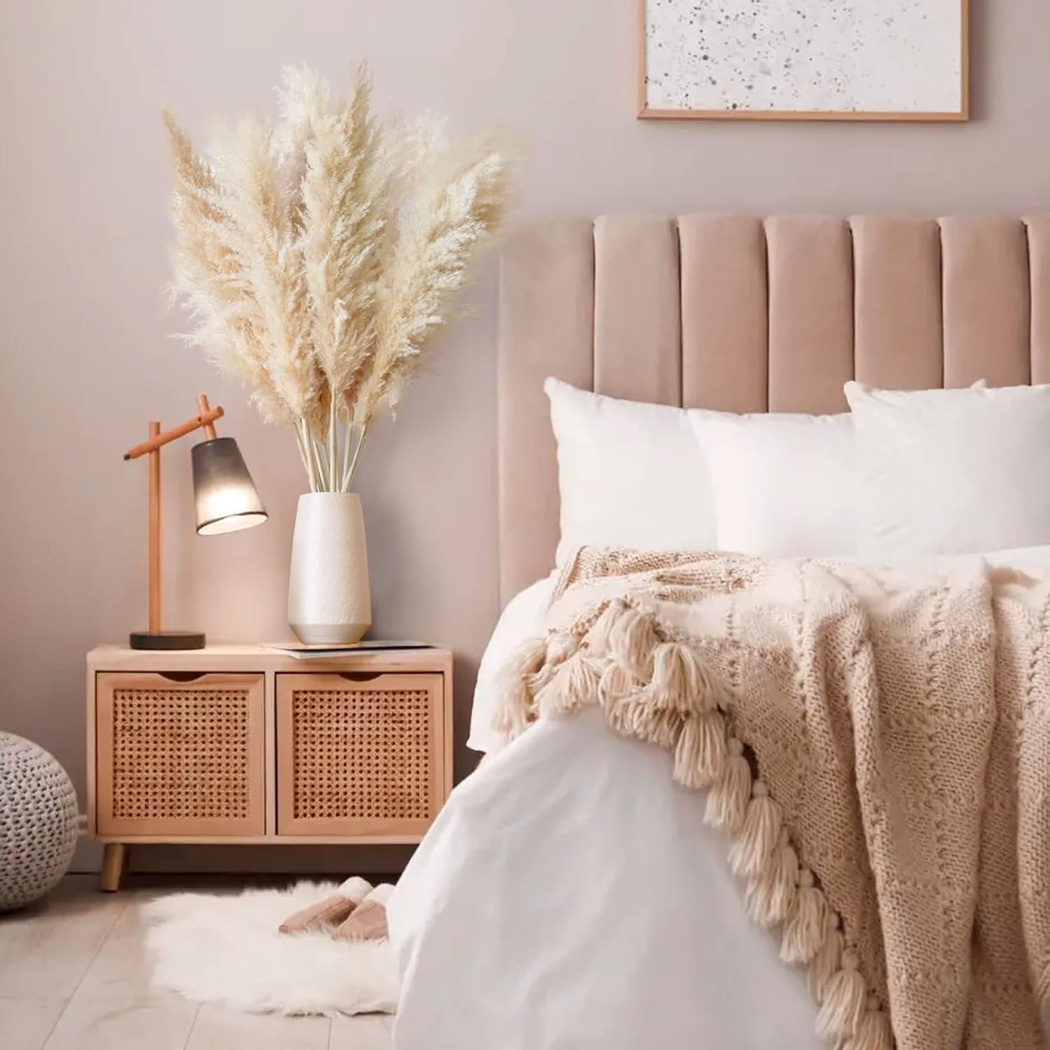 Large 4ft Tall Fluffy Natural Dried Pampas Grass Trending Decor Home Shower Wedding Farmhouse Boho Rustic Decor
