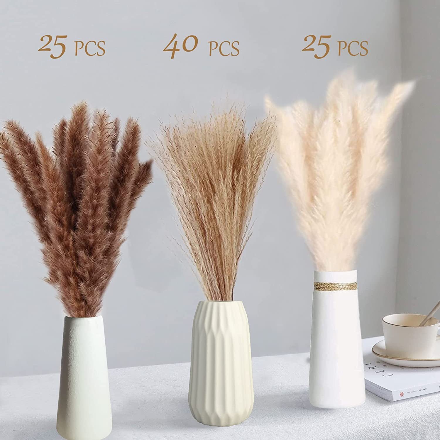 Valentines Gifts Boho Chic Home Decor Wedding Decoration Dried Flowers Bouquet Natural Dried Pampas Grass Phragmites Bouquet
