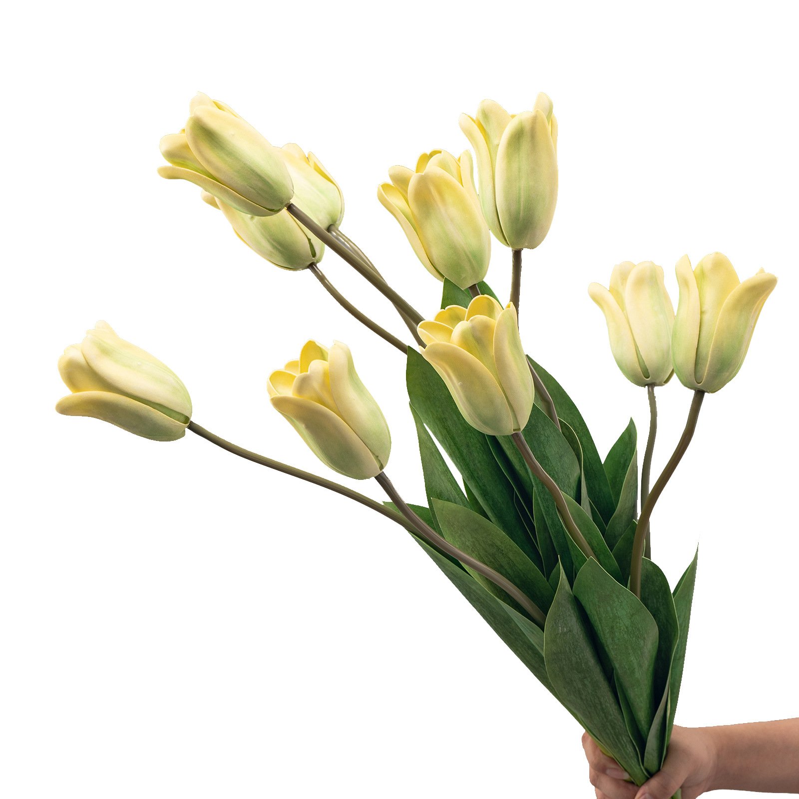 Artificial Flower Tulip Bouquet Single Branch Soft Plastic Flower Wedding Real Touch Photography Props Artificial Plant