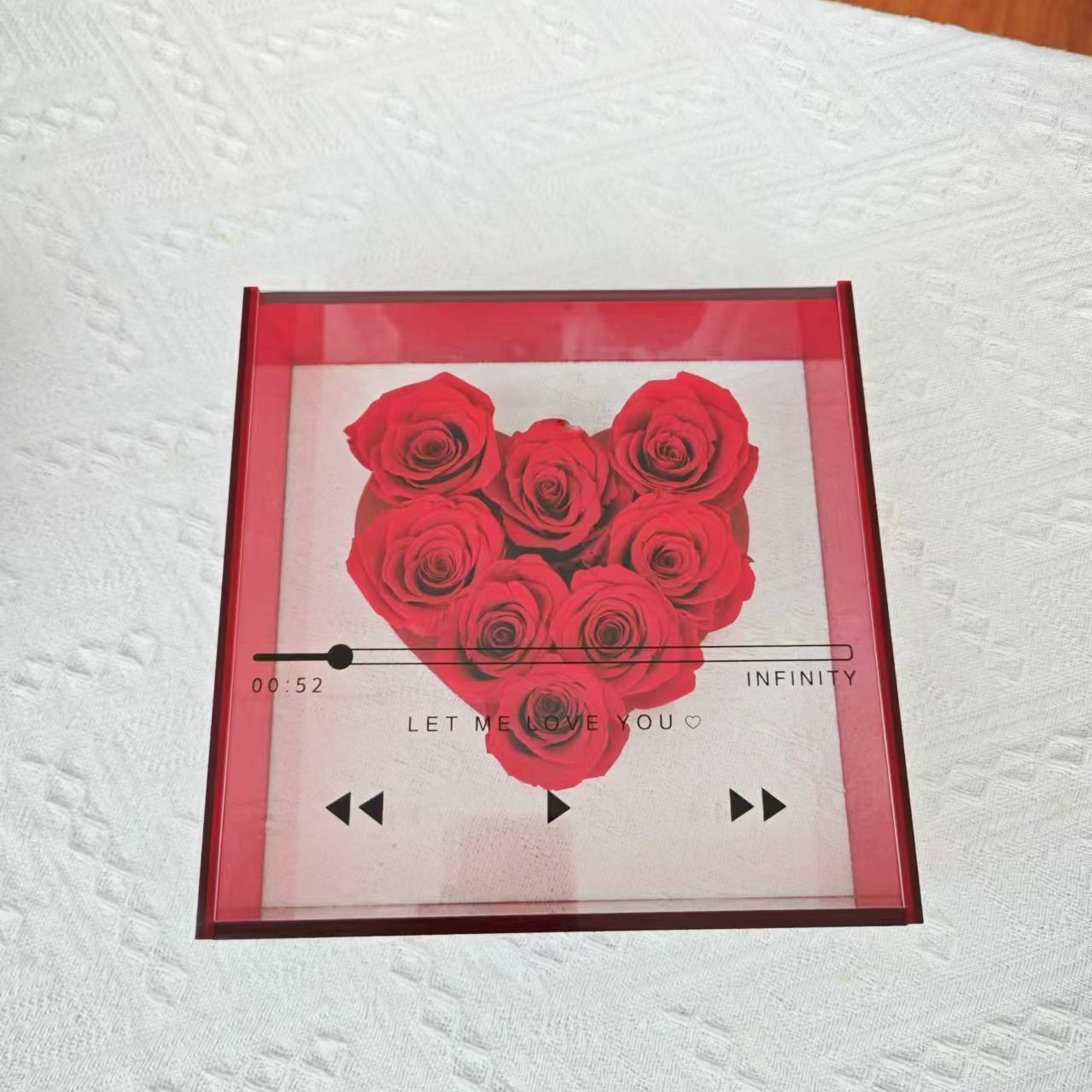 Mothers Day Gift Wholesale Everlasting Rose Real Eternal Immortal Decorative Flower Preserved Roses in acrylic Box