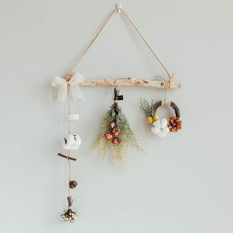 Preserved Flower Plant Bouquet Wall Hanging Wall Decoration for Shop Wall Christmas Decoration