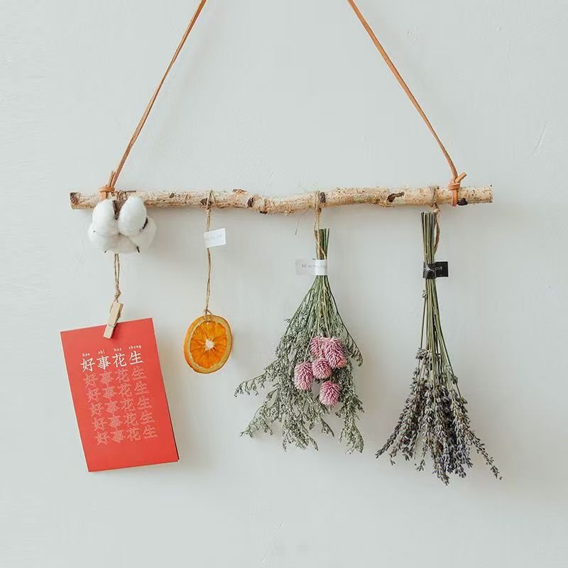 Preserved Flower Plant Bouquet Wall Hanging Wall Decoration for Shop Wall Christmas Decoration