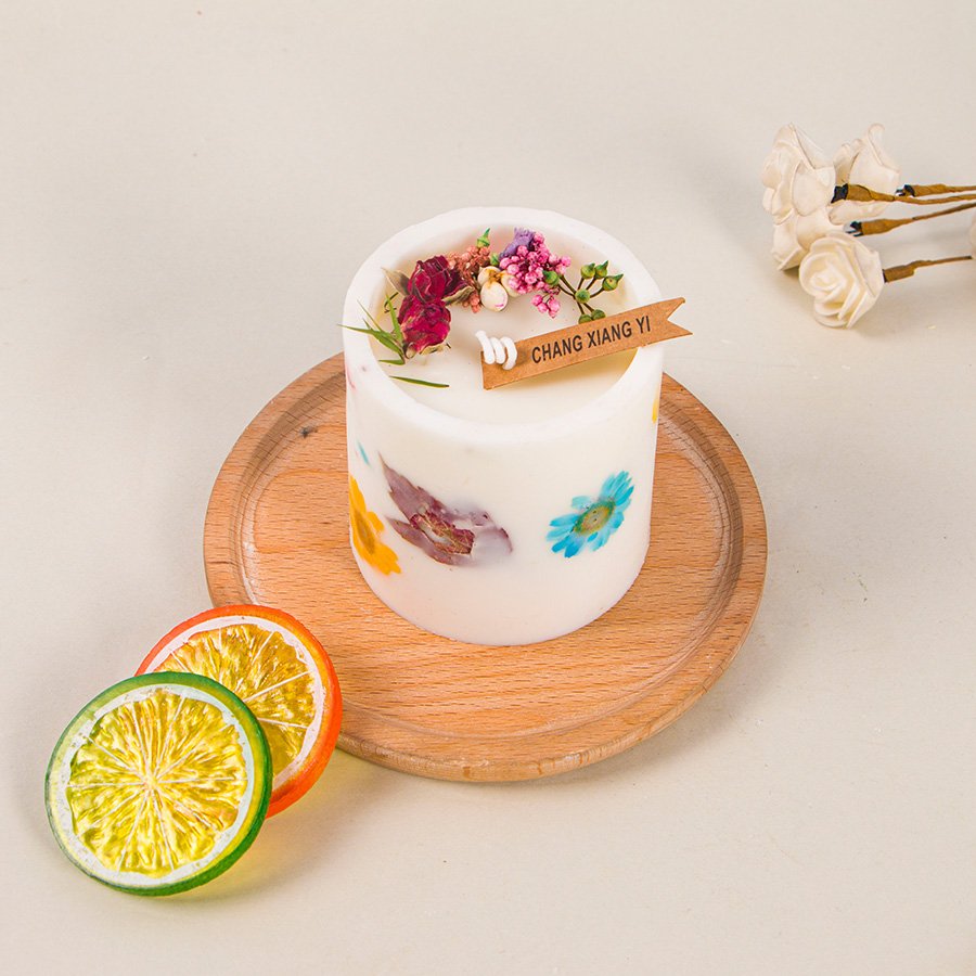 Handmade Luxury with Dried Flowers Custom Aroma Private Label for Home Decoration Christmas party wedding scented candles