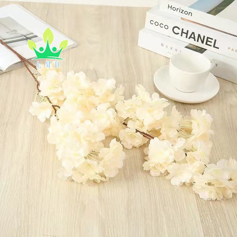 Artificial Cherry Blossom Branches Cherry Flowers Silk Tall artificial Flower Vase Arrangements for Home Wedding Decoration